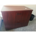 Mahogany 2 Drawer Lateral File Cabinet, Locking